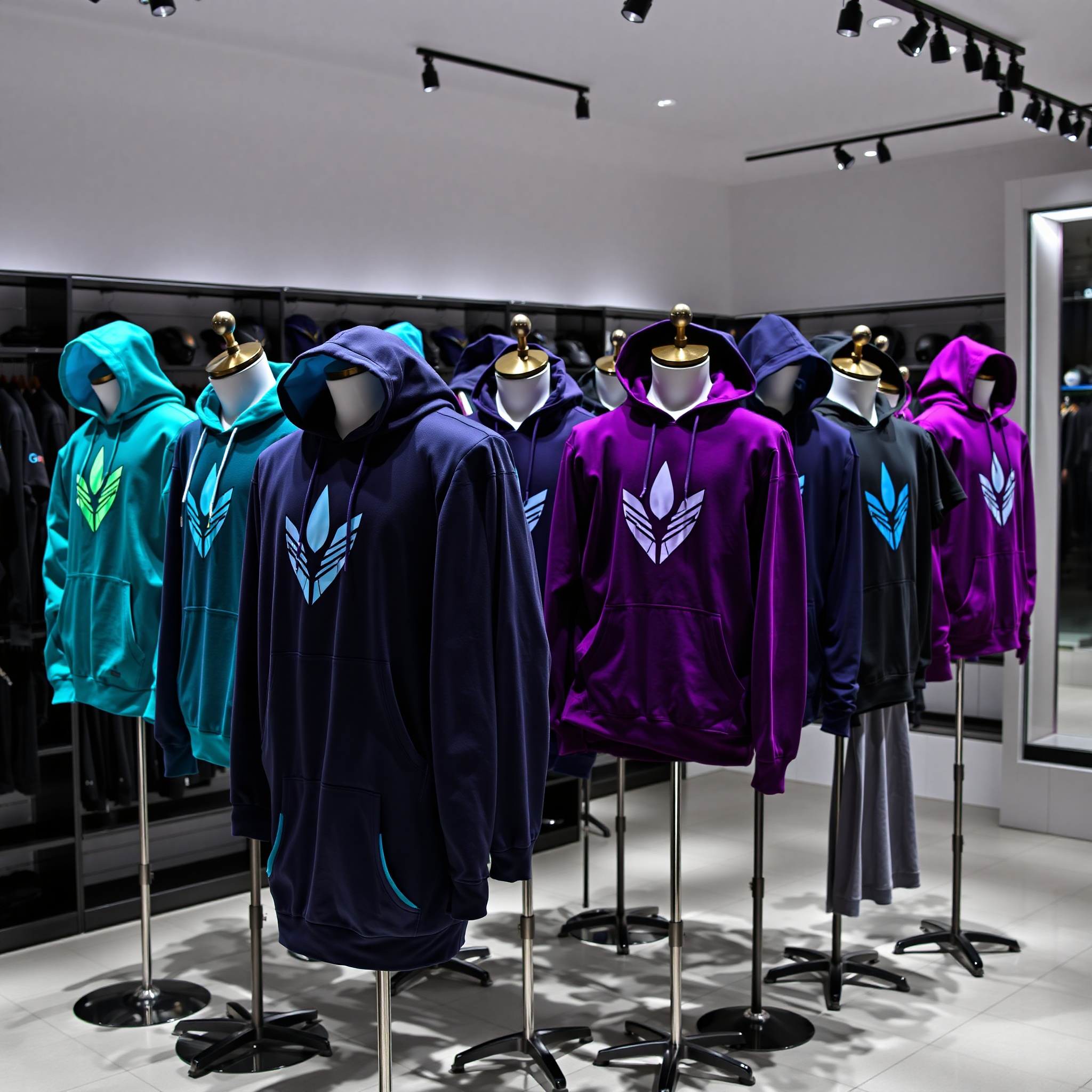 Premium esports hoodies in various gaming team colors